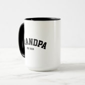 Mug Personalized New Grandpa Est Date Father's Day (Devant gauche)