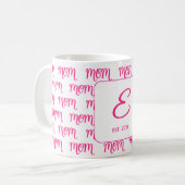 Mug Personalized New Mom Established Pink Name (Devant gauche)