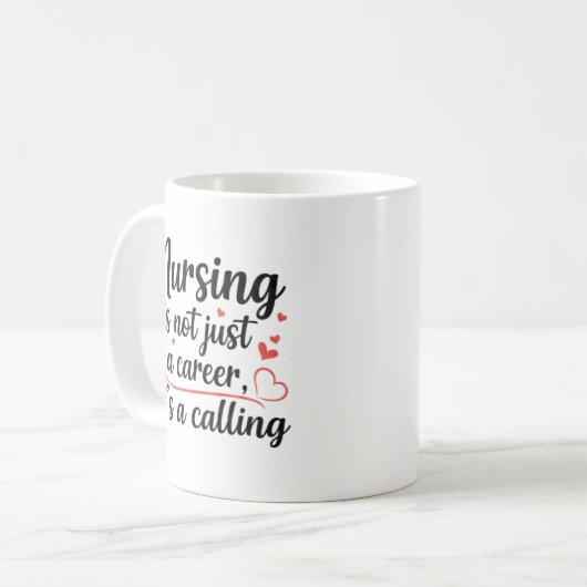 Mug Personalized Nursing is a Calling Artistic Gift (Devant gauche)