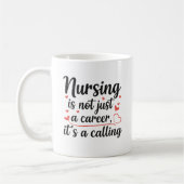 Mug Personalized Nursing is a Calling Artistic Gift (Gauche)