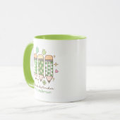 Mug Personalized One Lucky Teacher Retro Pencil (Devant gauche)