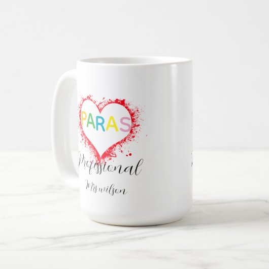 Mug Personalized paraprofessional educator teacher (Devant gauche)