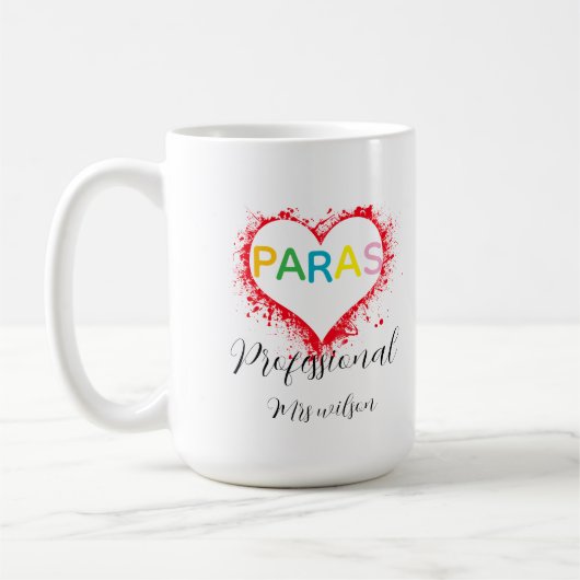 Mug Personalized paraprofessional educator teacher (Gauche)