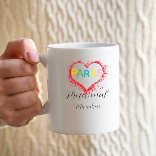 Mug Personalized paraprofessional educator teacher