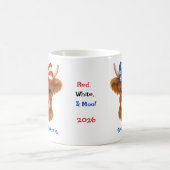 Mug Personalized Patriotic Highland Cow (Centre)