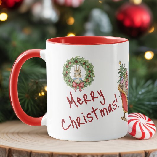Mug Personalized Peter Rabbit Merry Christmas
