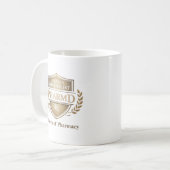 Mug Personalized PharmD Licensed Pharmacist Emblem (Devant gauche)