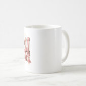 Mug Personalized Pink Bow Name Mug, Coquette Custom Na (Devant droit)