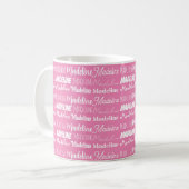 Mug Personalized Pink Girls Name Collage Cute (Devant gauche)