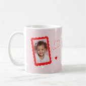Mug Personalized Pink Merry Christmas Photo | Fa La La (Gauche)