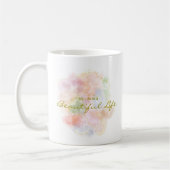 Mug Personalized Positive Quote Resin Art Typography (Gauche)