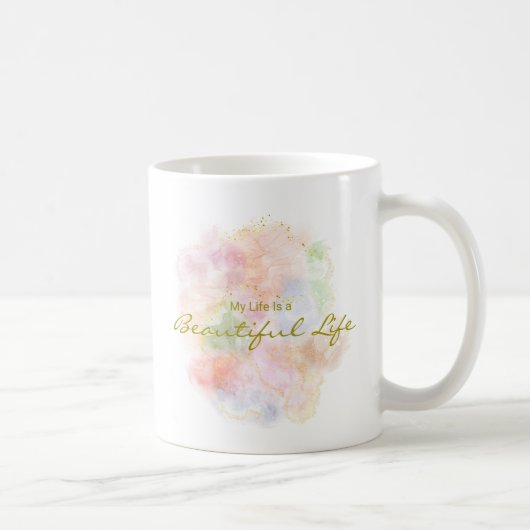 Mug Personalized Positive Quote Resin Art Typography (Droite)