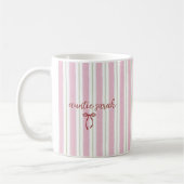 Mug Personalized Pregnancy Reveal Pink Stripe (Gauche)