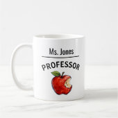 Mug Personalized PROFESSOR Name Apple Gift (Gauche)