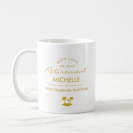 Mug Personalized Retirement With Gratitude And Pride (Gauche)