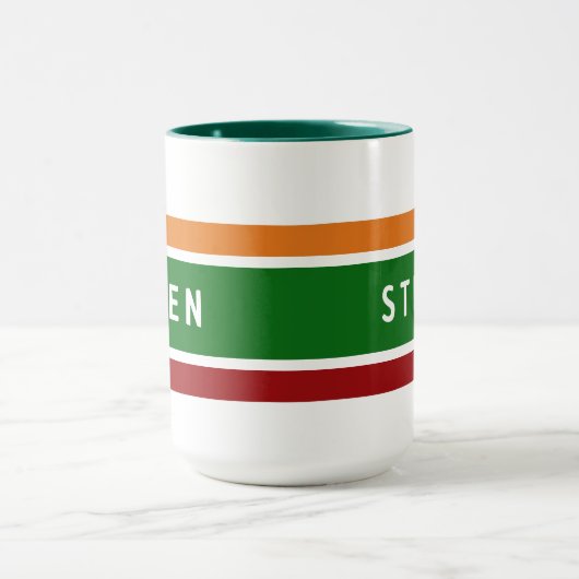 Mug Personalized Retro Gas Station Name Coffee Gift (Centre)