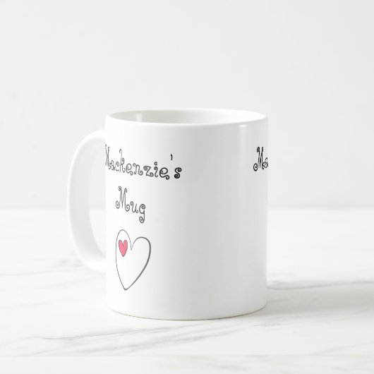 Mug Personalized Romantic Heart (Devant gauche)