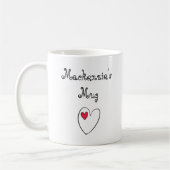 Mug Personalized Romantic Heart (Gauche)