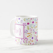Mug Personalized Romantic Spring Girly Flowers  (Devant gauche)
