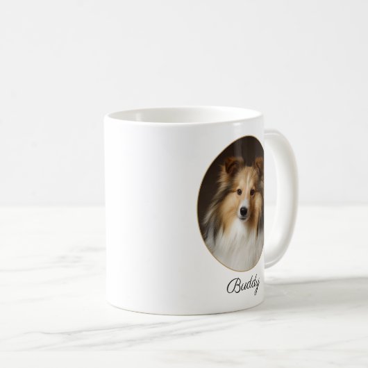 Mug Personalized Sable Sheltie by My Side (Devant droit)