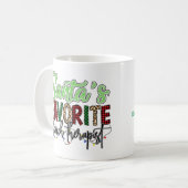 Mug Personalized Santa's Favorite Speech Therapist (Devant gauche)