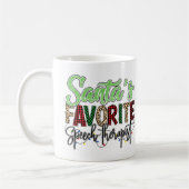 Mug Personalized Santa's Favorite Speech Therapist (Gauche)