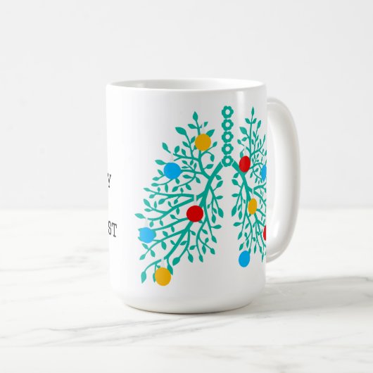 Mug Personalized Santa's Pulmonary technologist (Devant droit)