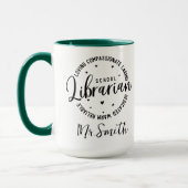 Mug Personalized School Librarian Day | Custom Name  (Gauche)