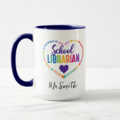 Mug Personalized School Librarian Day | Custom Name  (Gauche)