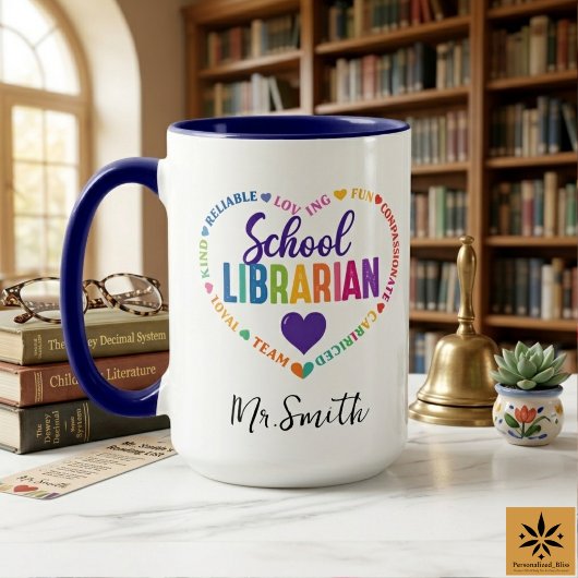 Mug Personalized School Librarian Day | Custom Name 