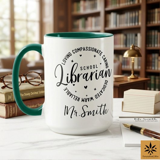 Mug Personalized School Librarian Day | Custom Name 