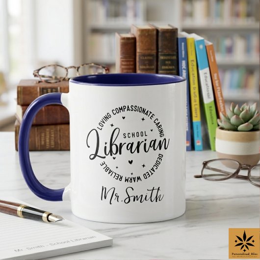 Mug Personalized School Librarian Day | Custom Name 