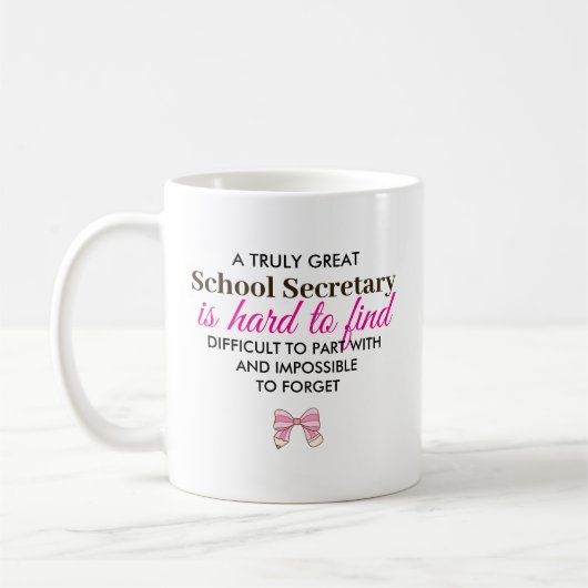 Mug Personalized School Secretary Appreciation Gift (Gauche)