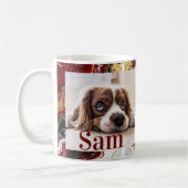Mug Personalized simple dog Photo and name keepsake  (Gauche)
