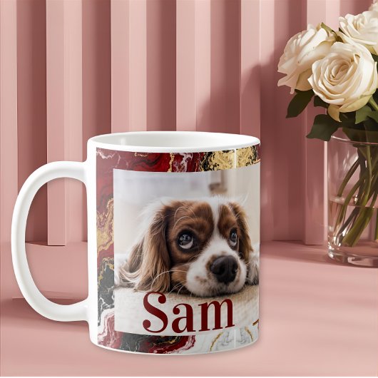 Mug Personalized simple dog Photo and name keepsake 