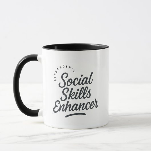 Mug Personalized Social Skills Enhancer Gift Coffee (Gauche)
