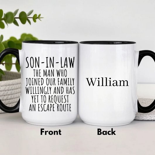 Mug Personalized Son in Law 