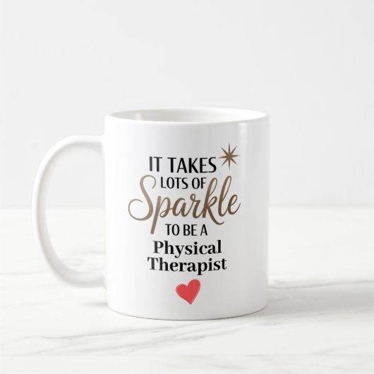 Mug Personalized Sparkle Physical Therapist (Gauche)