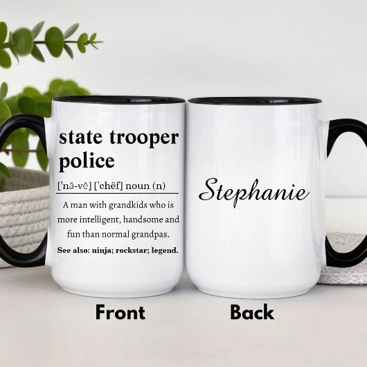 Mug Personalized State Trooper Police Definition