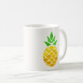 Mug Personalized Summer Foil Gold Geometric Pineapple. (Devant droit)
