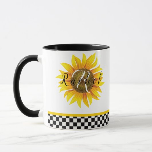 Mug Personalized sunflower coffee (Gauche)