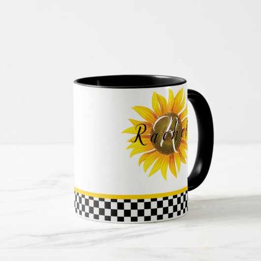 Mug Personalized sunflower coffee (Devant droit)