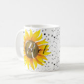 Mug Personalized sunflower coffee (Devant gauche)