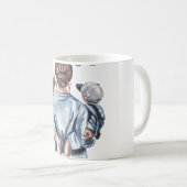 Mug Personalized Super Mom with Son and Daughter Gift (Devant droit)
