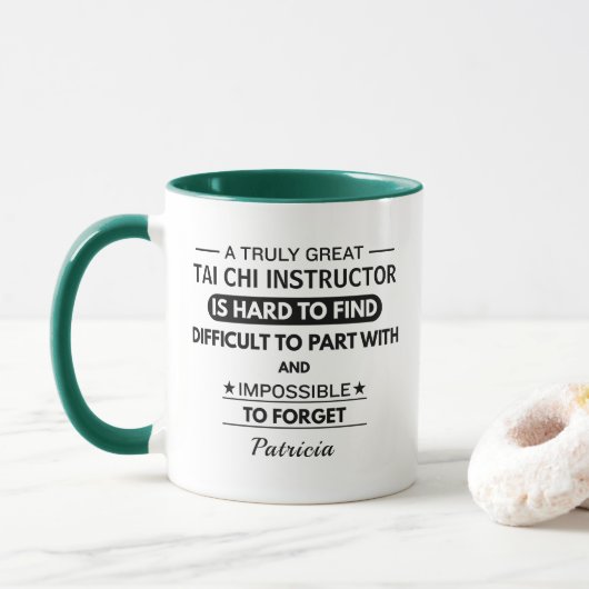 Mug Personalized Tai Chi Instructor Appreciation  (Avec donut)