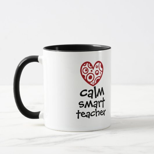 Mug Personalized Teacher Heart Frame Appreciation Gift (Gauche)