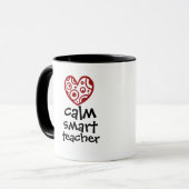 Mug Personalized Teacher Heart Frame Appreciation Gift (Devant gauche)