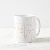 Mug Personalized Text Watercolor Ribbon Pattern Design (Devant droit)
