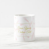 Mug Personalized Text Watercolor Ribbon Pattern Design (Centre)
