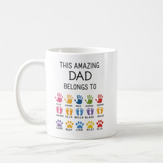 Mug Personalized This Amazing Dad Belongs To | Custom (Gauche)